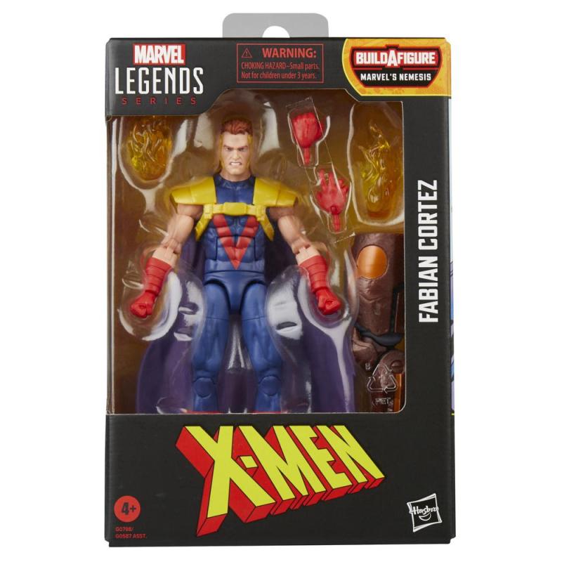 Figura hasbro marvel legends series build a figure marvels nemesis x - men fabian cortez