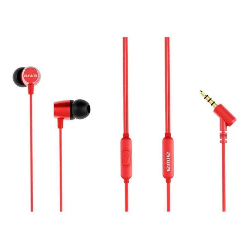 Auriculares aiwa estm - 30rd jack 3.5mm rojo