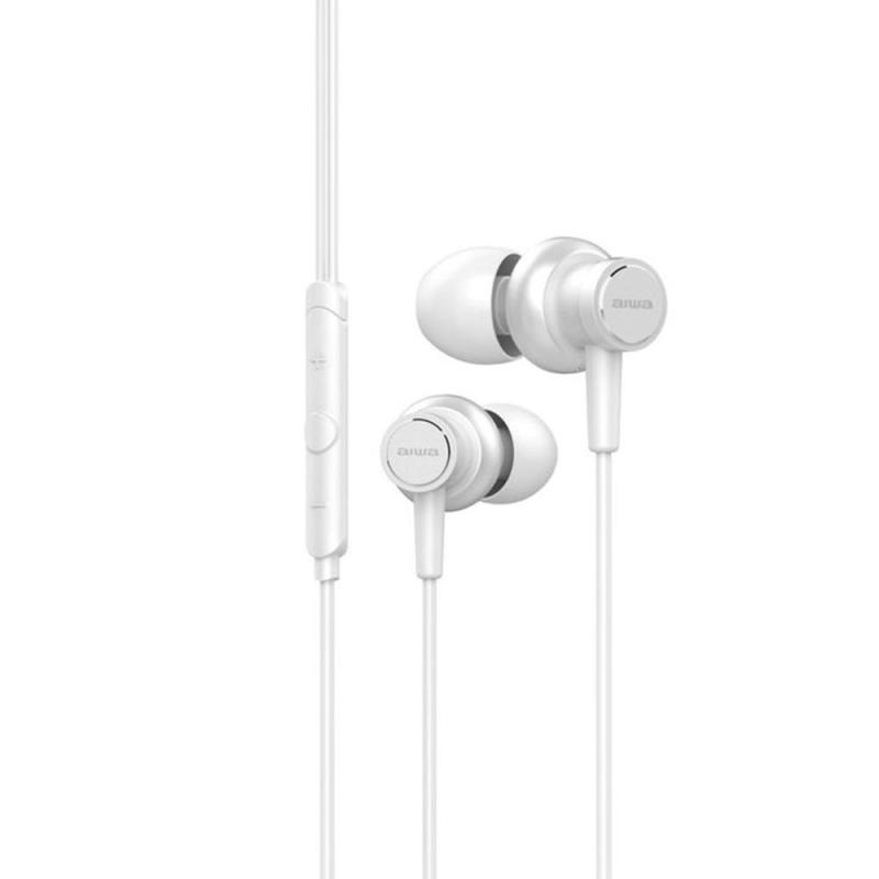 Auriculares aiwa estm - 500wt jack 3.5mm blanco