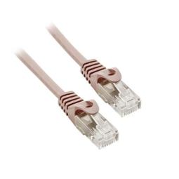 Cable de red rj45 phasak 2m - macho - macho - cat.6 - utp - chapados oro - gris