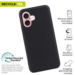 Funda muvit recycletek para apple iphone 16 negra