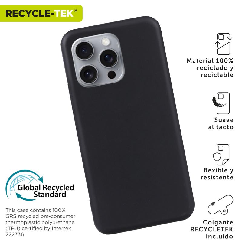 Funda muvit recycletek para apple iphone 16 pro negra